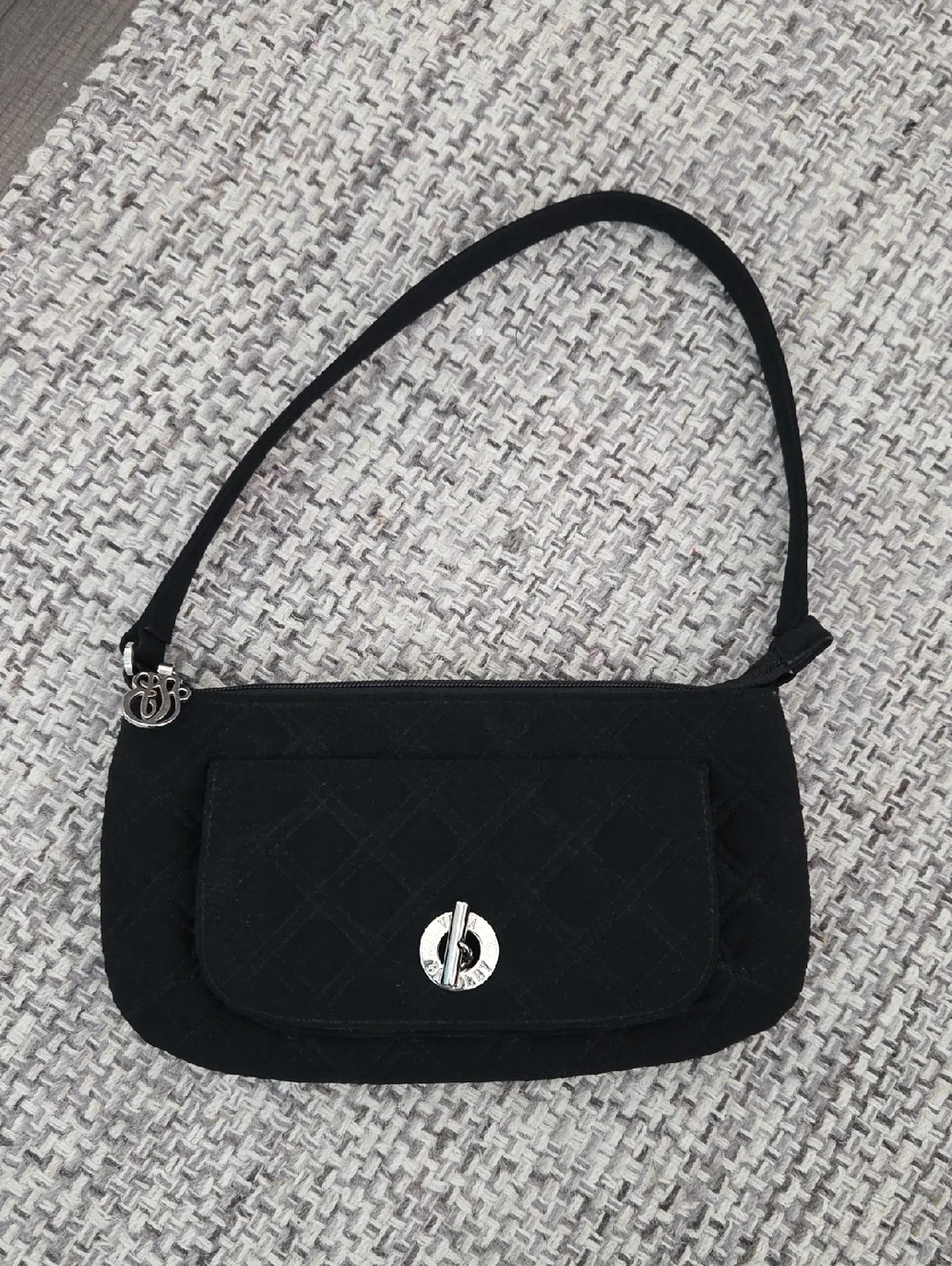 Vera Bradley Black Quilted Mini Shoulder Bag